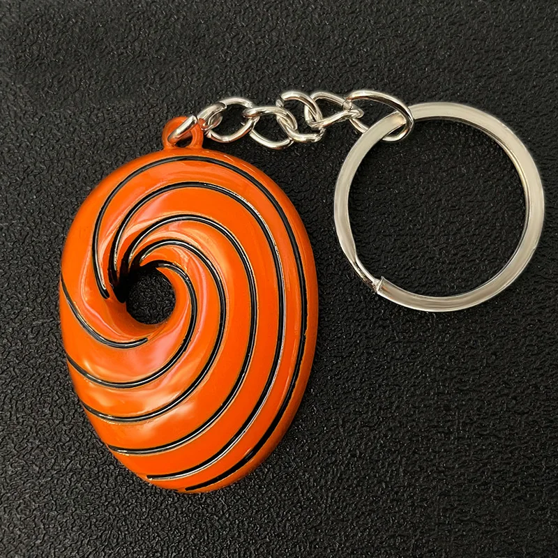 Narutos Uchiha Obito Migrant i Vortex Masque Modèle Porte-clés pour Homme, Métal Émail, Porte-clés Anime, GérCar Sac Décor, Bijoux Cadeau