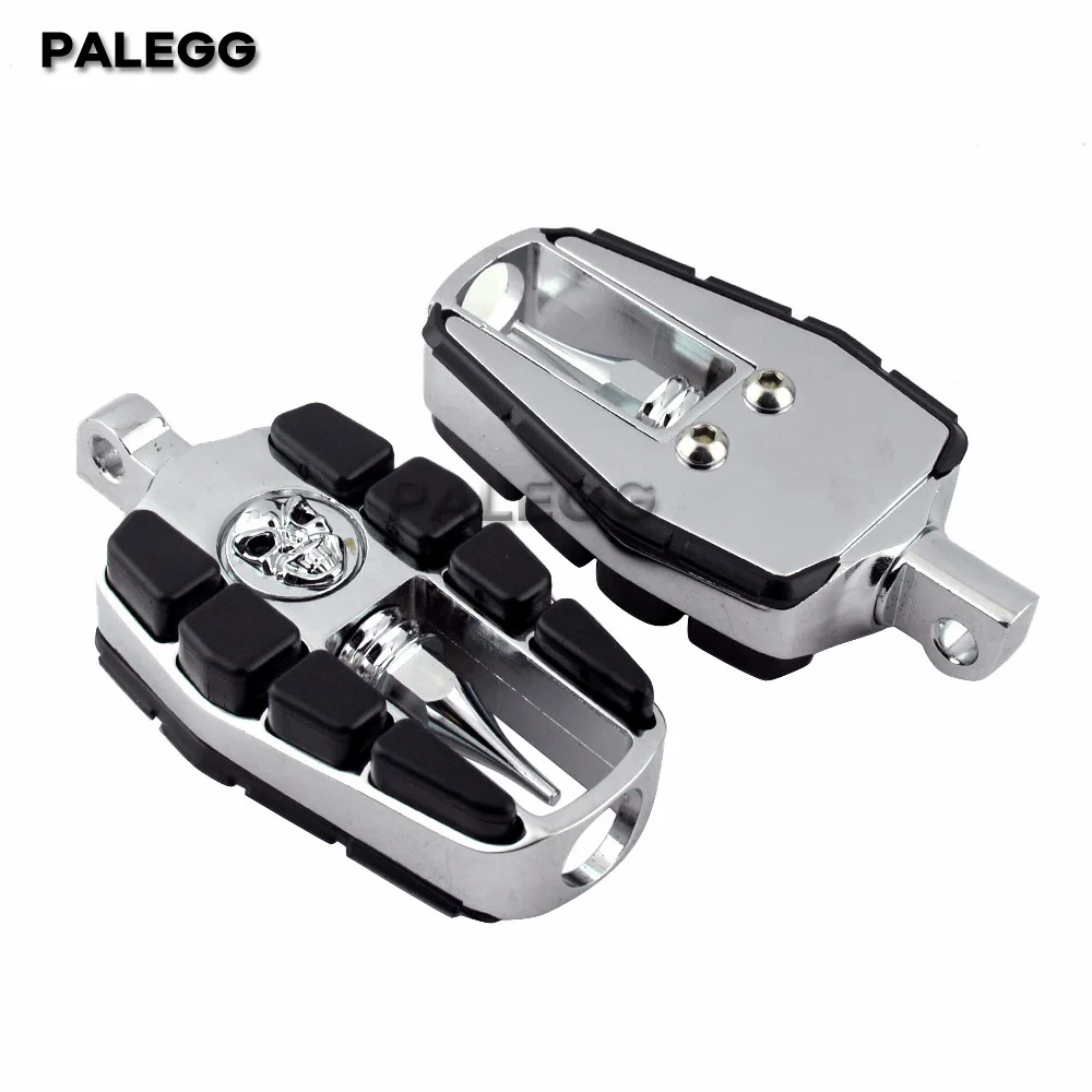 1 pair Footpeg Motorcycle Passenger Rear Foot Peg Footrest For Harley Sportster Iron Touring Custom Dyna Fat Bob Softail Fat Boy