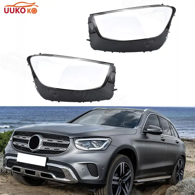 PVC Headlight Plexiglass Lens Replace Shell Car Front Headlight Glass Cover For Benz W253 GLC200 GLC260 GLC300 2020-2022