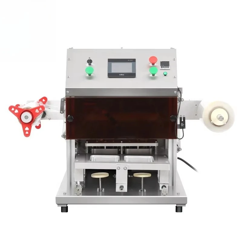 WANHE Vertical Pneumatic Nitrogen Gas Flushing Filling Continuous Film Pouch Plastic Bag Heat Band Sealing Machine for Beverage