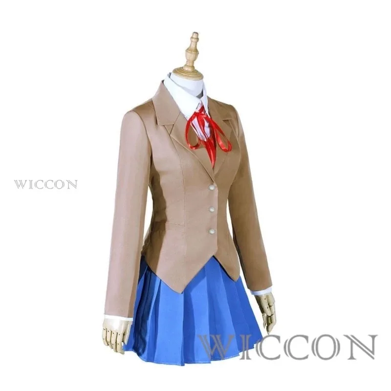 لعبة دوكي دوكي الأدب نادي تأثيري يوري حلي تأثيري Yandere تأثيري حلي شعر مستعار مجموعة زي مدرسي فتاة النساء ازياء