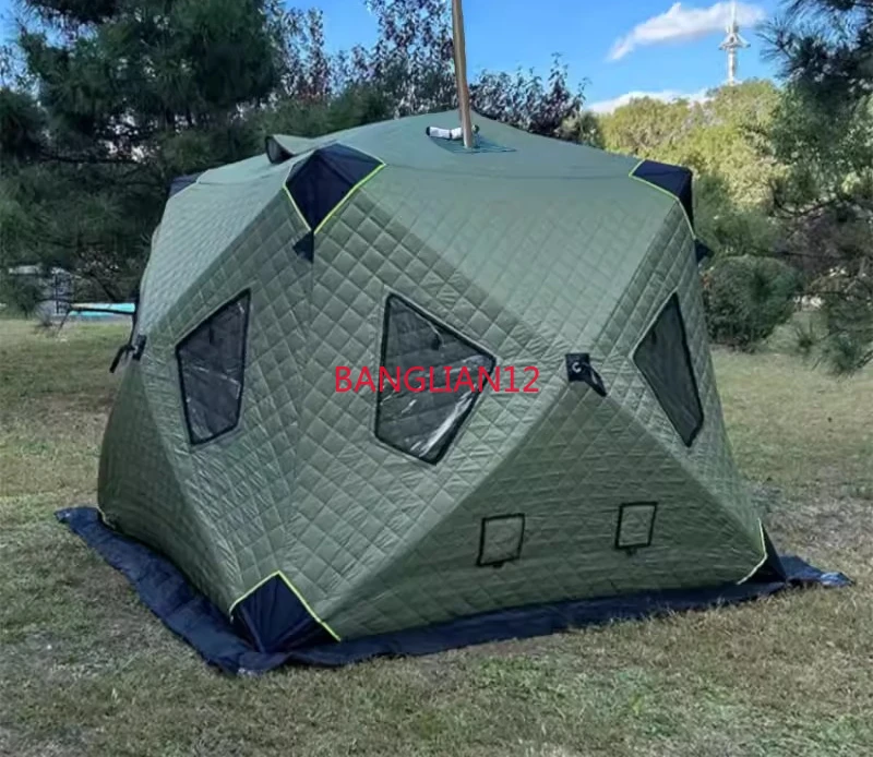 Thickened Cotton Tent Outdoor Camping Automatic Quick-Opening Tent Windproof and Warm Ice Fishing House