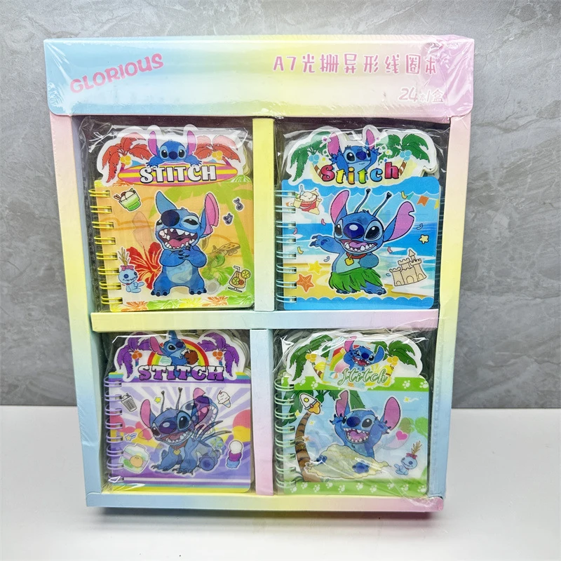 12pcs/lot Kawaii Disney Stitch Memo Pad Sticky Note Cute Notebook Stationery Label Notepad Post Office School Supplies