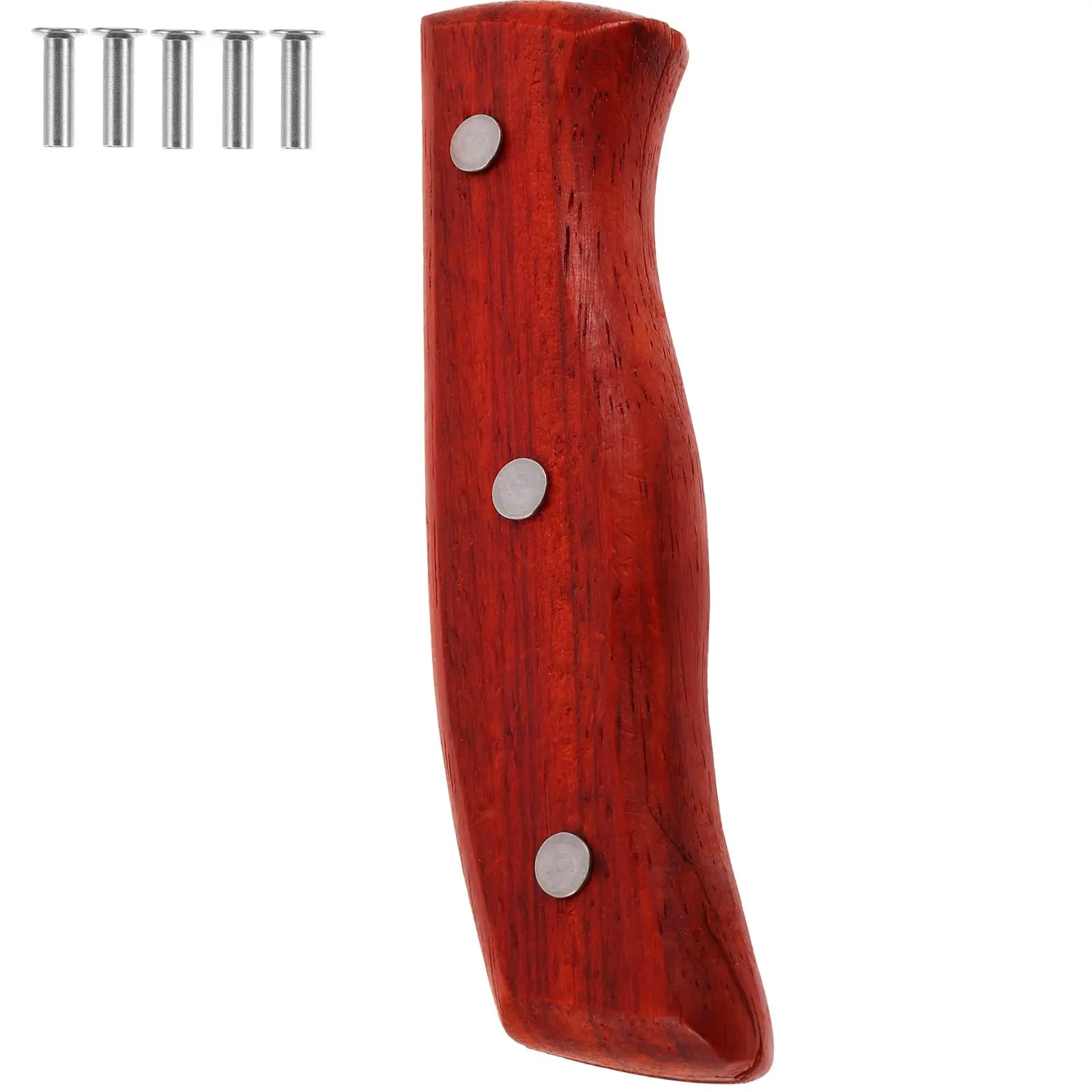 

Solid Wood Knife Handle AccessoriesRed Pear Wood Ergonomic Design Hole Free Rivets Kitchen Grip Practical Tool