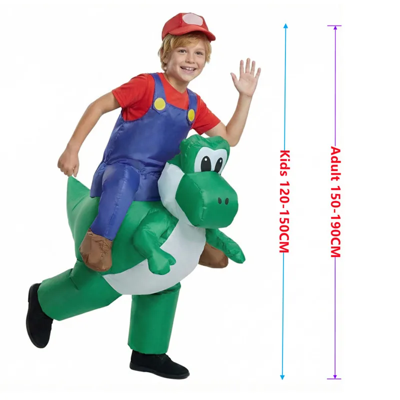 Party Performance Costume Adult Kids Plumber Dinosaur Inflatable Suit Halloween Cosplay Outfit Holiday Dance Parties & Carnival view 2