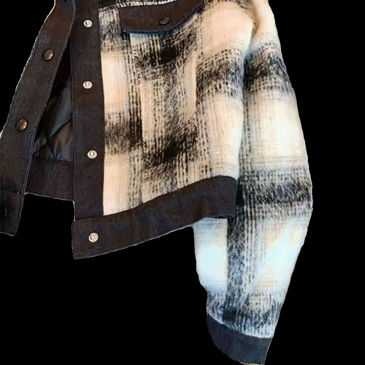 Elegante giacca in cotone con colletto rovesciato da donna Autunno Inverno Cappotto corto in lana retrò stile francese Top a maniche lunghe alla moda