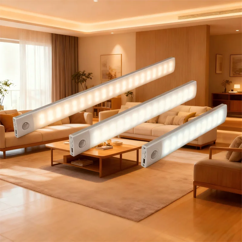 ultra-thin-three-color-human-body-sensor-light-ledwardrobe-light-strip-magnetic-rechargeable-cabinet-light-strip