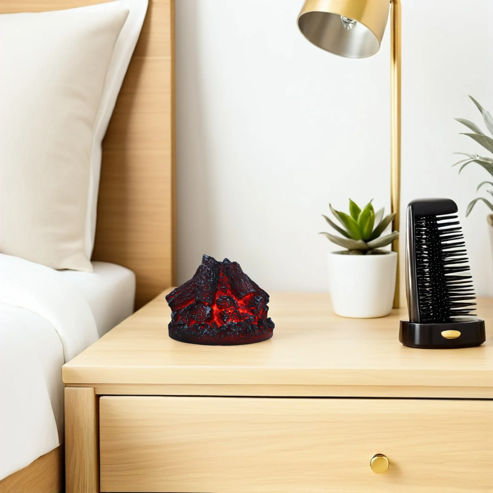 محاكاة مصباح لهب الفحم LED الحطب سجل تصميم مصباح عيد الميلاد لهب جو ضوء غرفة نوم فندق مطعم ديكور