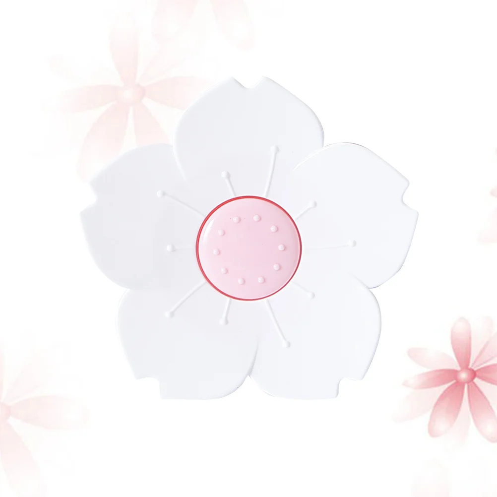 

2 pcs Cherry Dish Flower Shaped Plastic Soap Box Draining Holder For Bathroom Kitchen Home Travel Use Pink