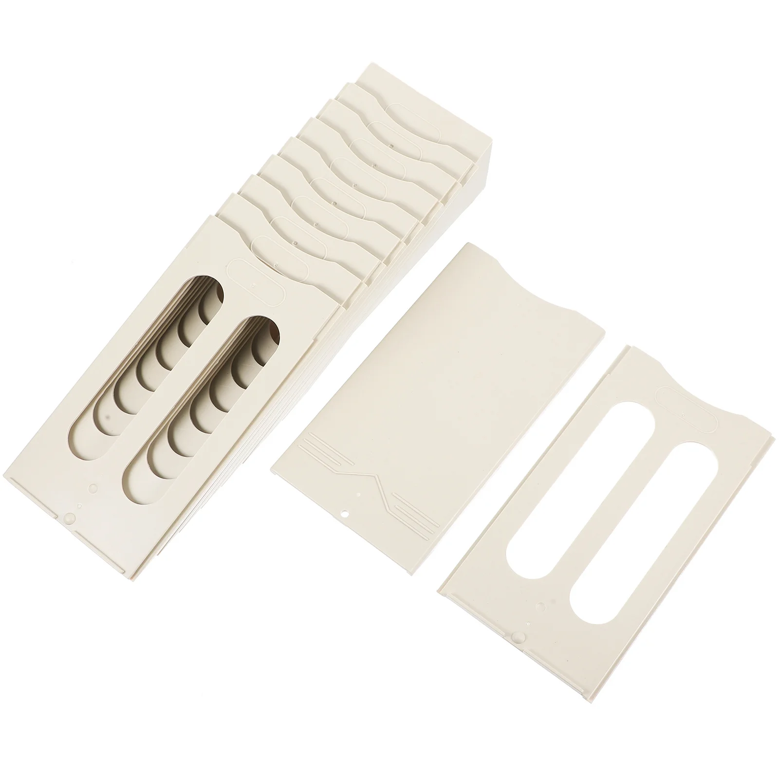 1pc Plastic Time Cards Holder Rack Multi-Grid Card Slot Organizer For Office Warehouse Storage Labels Management