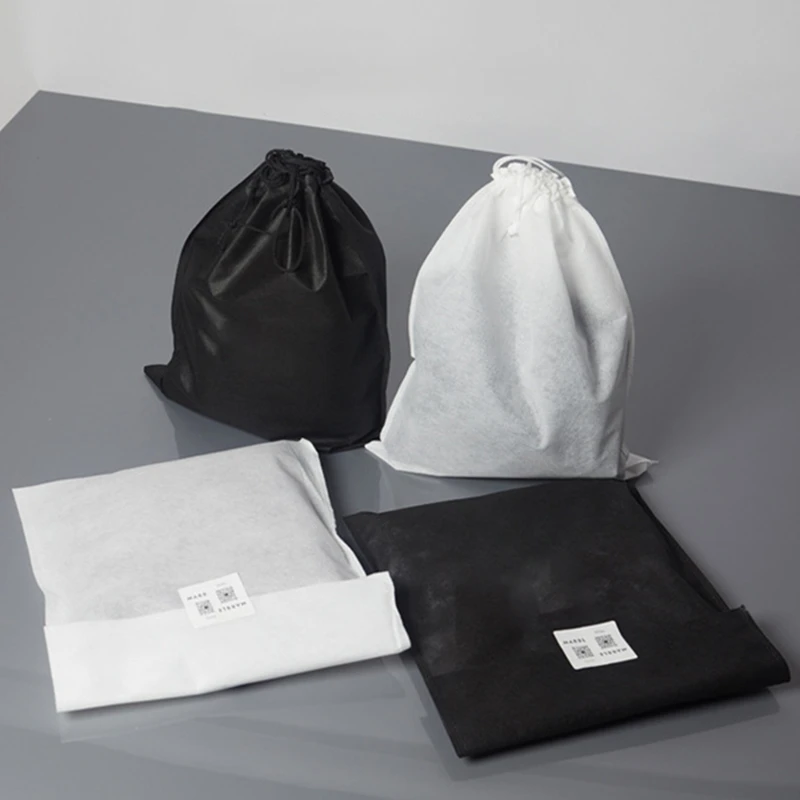 50Pcs/lot S-M-L Non-woven Clothing Packaging Bags T-shirt Special Gift Bag Drawstring Pockets Concealed Buckle Bags Fabric Bags