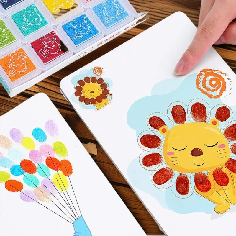 Kids Coloring Graffiti Doodle Set, DIY Finger Painting, Montessori Educational Playtime Gift