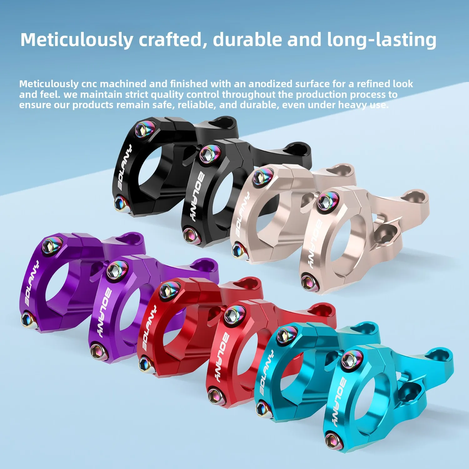 BOLANY Direct Mount MTB Stem 31.8mm Handlebar Clamp CNC Aluminum Alloy Dual Crown Fork Stem for DH Downhill Mountain Bike