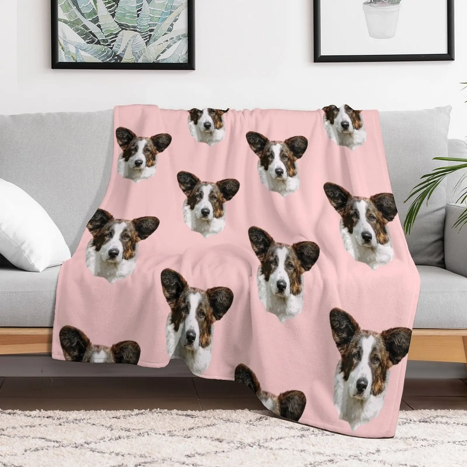 

Corgi Cardigan Brindle Beauty Throw Blanket Decorative Throw Blankets For Sofas Blankets
