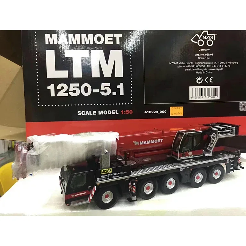 NZG Diecast 1:50 Scale LIEBHERR LTM 1250-5.1 Crane Alloy Model Collection Souvenir Display 410229