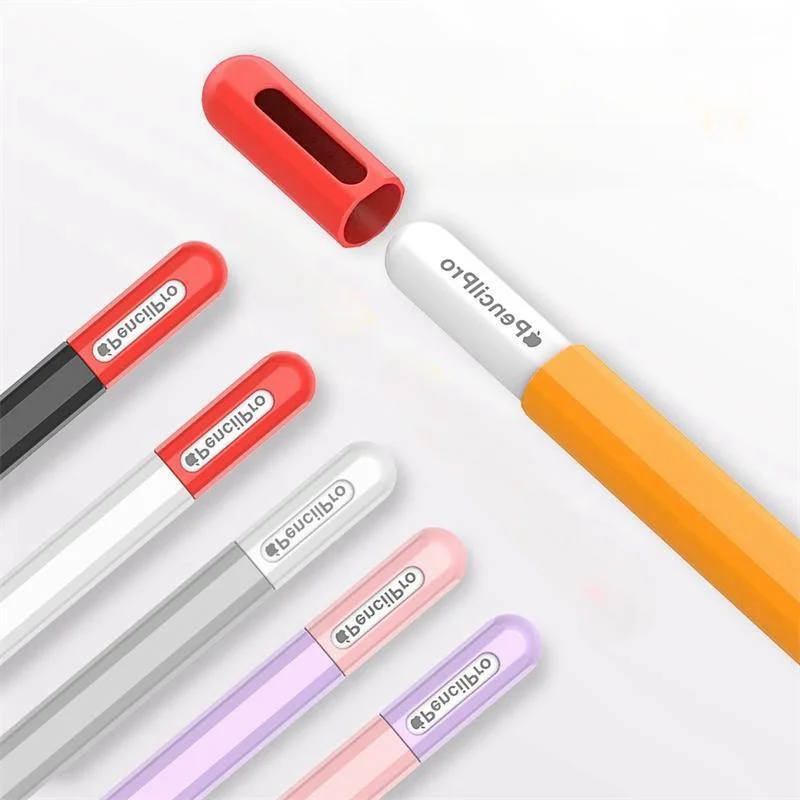 Estojo de lápis para apple pencil pro tablet stylus capa protetora silicone macio à prova de choque antiderrapante