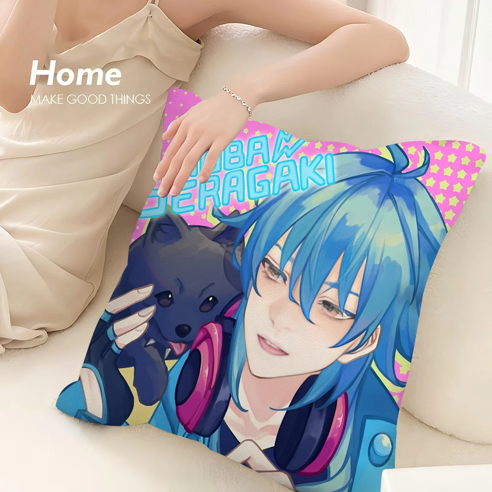D-DRAMAtical Murder Pillow Case 3D Print Polyester Fiber 45*45 cm Home Sofa Throw Pillow Cover Decoration Festival Gift