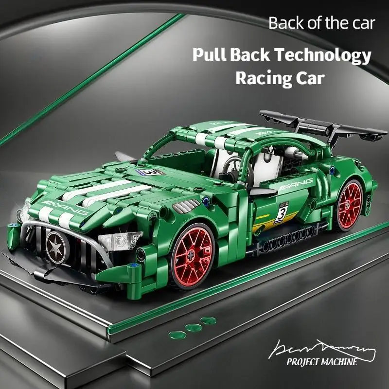 456PCS Toy Bricks Technical Super Racing Car Model Building Blocks Automobile Pull Back DIY Vehicle Children Construction Toys