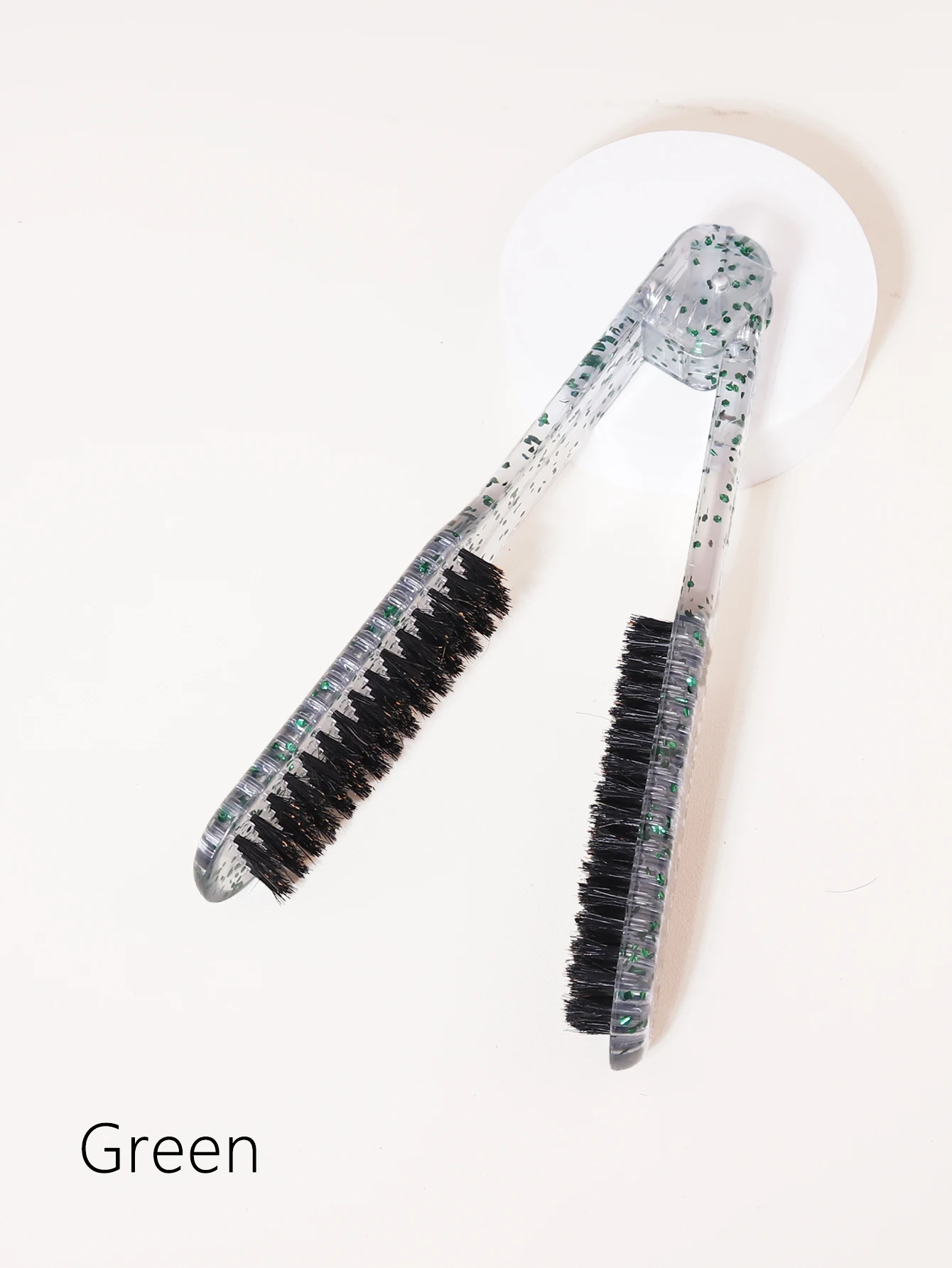 crystal transparent mane V-shaped straight hair ion ironing clip brush for women's straight hair Special for real hair wigs