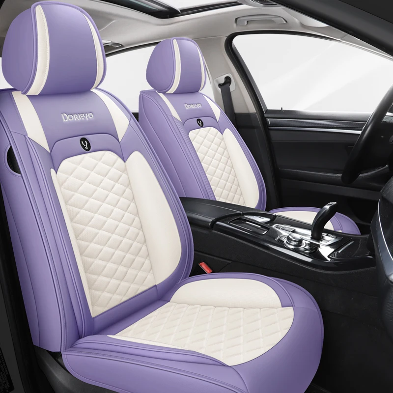 Universal Leather Car Seat Covers for Nissan Qashqai j10 Almera n16 Note X-trail t31 Patrol y61 Juke Leaf Teana Auto Accessories