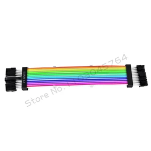 كابل تمديد Li Strimer-Silicone ، Lian Li Strimer Plus ، دليل ضوء قوس قزح ، RGB قابل للعنونة ، 24 سنا ، كابل طاقة ATX ، وحدة معالجة الرسومات ، ثلاثي 8 سنون أفضل 10 كابلات مبيعات Lian Lian - رقم 10