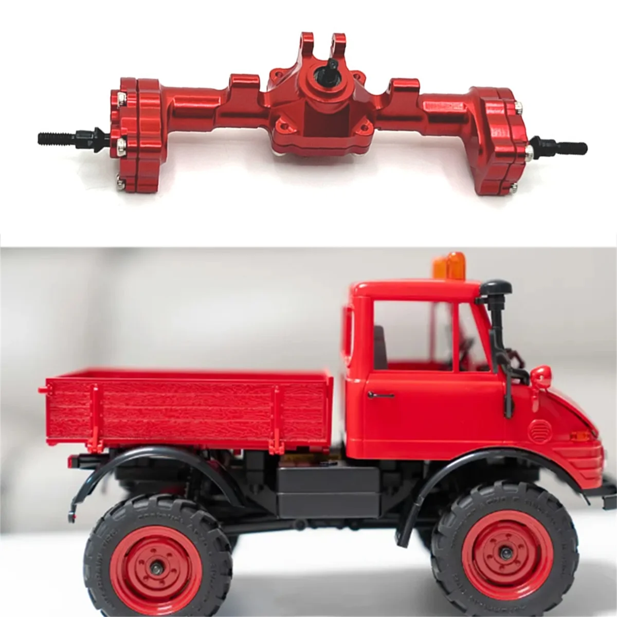 M07K-RC Car Metal Complete Rear Axle Kit For FMS 1/24 FCX24 Xiaoqi Crusher  K5 RC Accessories