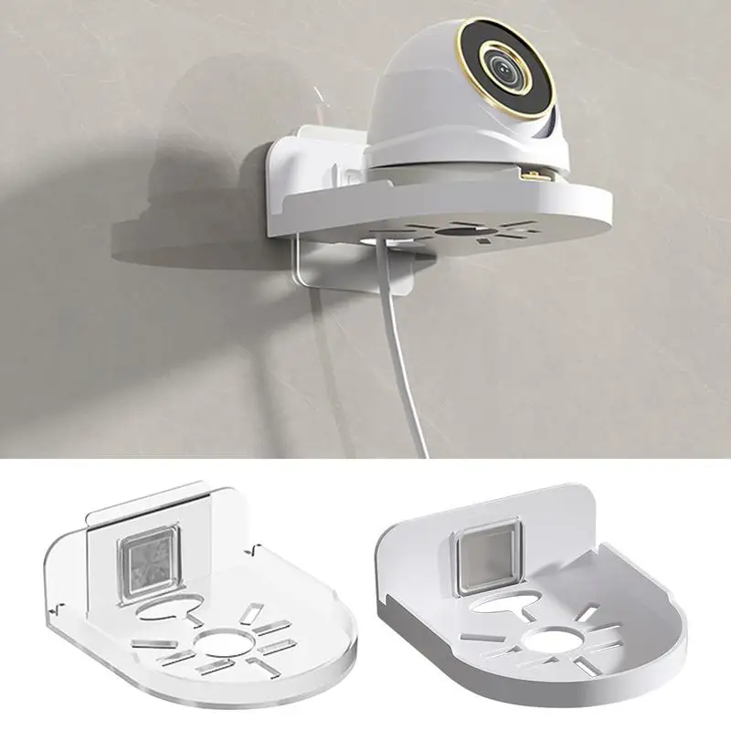 

Wall Mount Floating Stand Shelf For Security Camera Mini Speaker Self Adhesive Punch-Free Security Surveillances Camera Holder