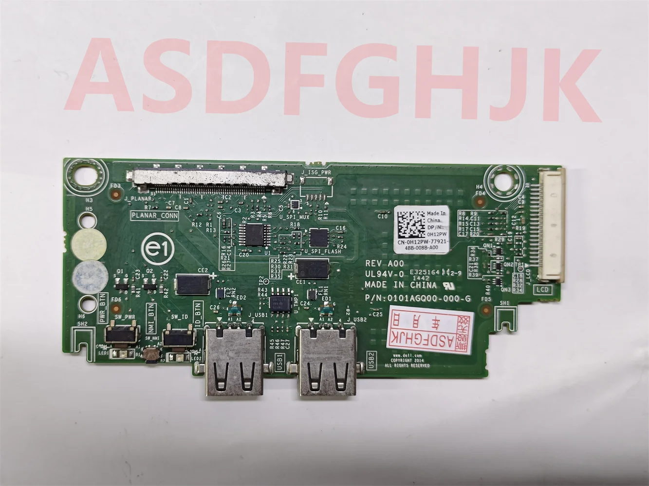 Usado para Panel de Control frontal Dell PowerEdge R430 genuino 2x botón de encendido USB H12PW 0H12PW P/N:0101AGQ00-000-G