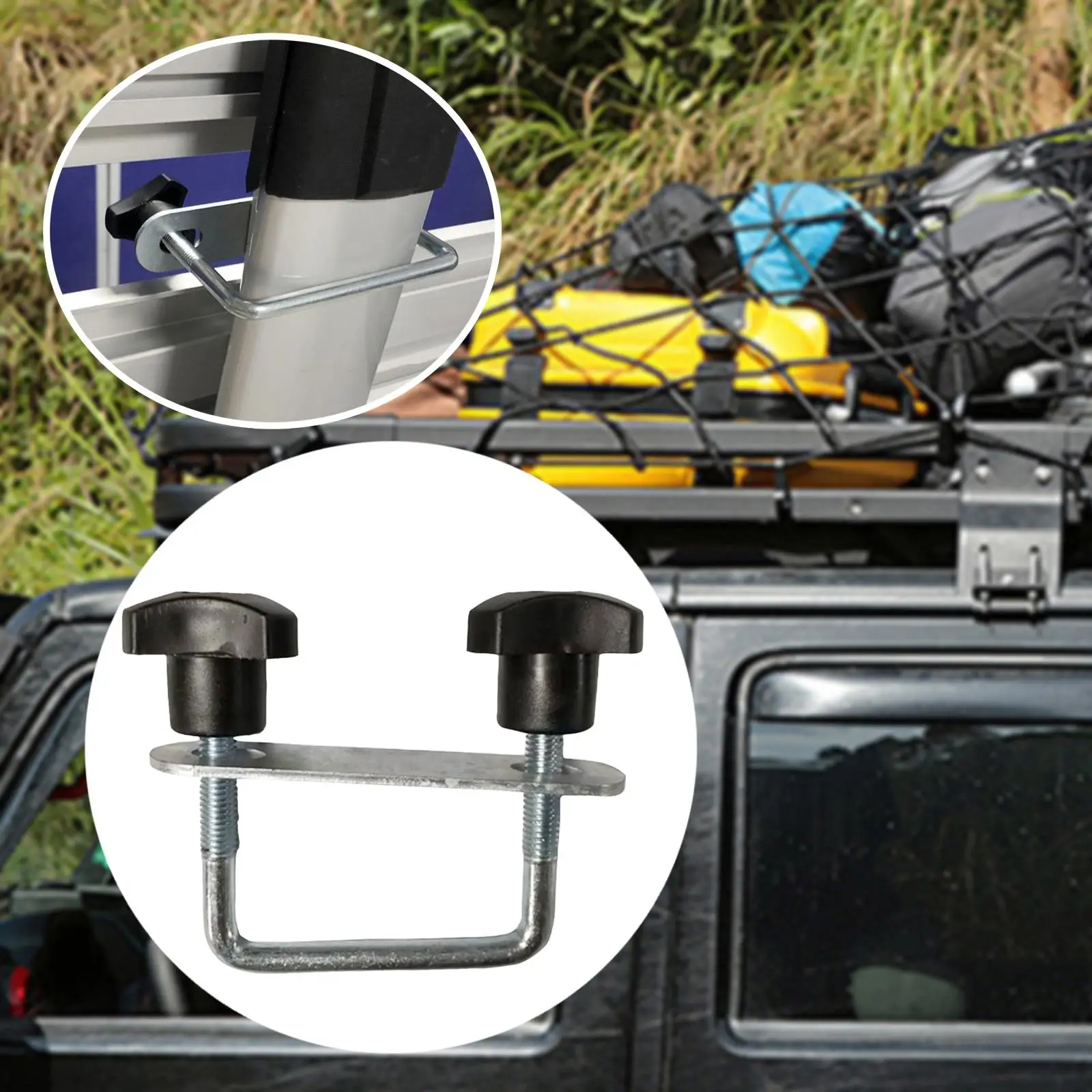 Roof Box U Bolt Clamp Spare Parts Hardware Fitting Heavy Duty Practical Easy to Install Accessories Car Van Mounting Bracket view 3