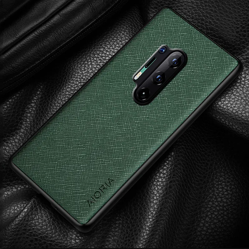 caso de OnePlus 8 Pro 7 Pro Pro 7T fundas coque 6 6T cubre TPU + PC dura 3en1 choque material de cuero de la PU Resistencia