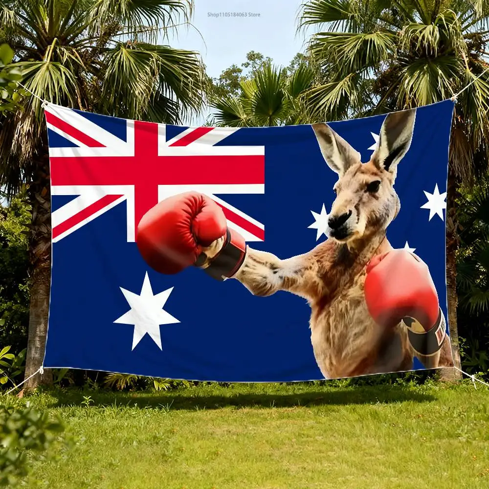 

Boxing Kangaroo Bold AUSTRALIA Print Flag Tapestry Banner For Bedroom Outdoor Living Room Restaurant Bar Wall Decor Party