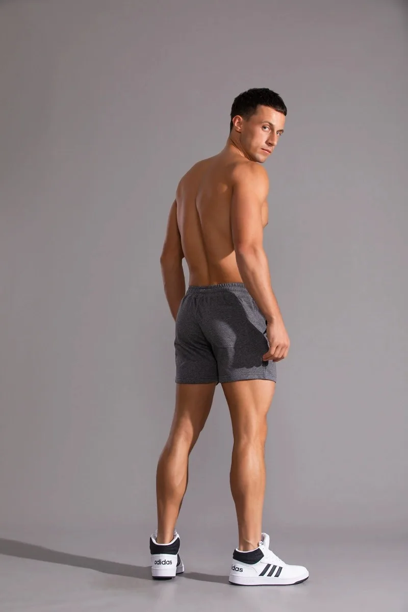 2025 Gym Sommer Fitness Shorts Herren Elastische Beiläufige Sport Shorts 2 Stücke Atmungsaktive Surfen Badeort Solide Laufsportbekleidung – Detail 9