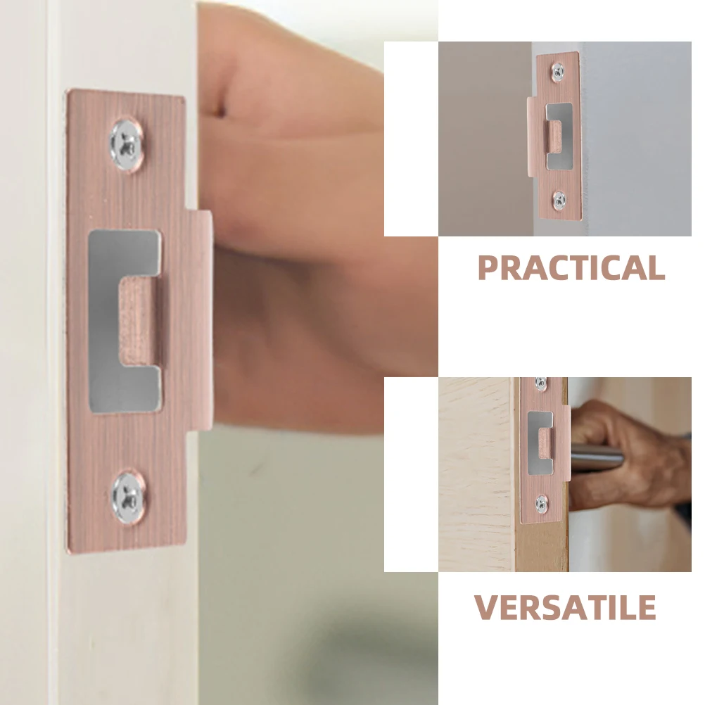 

Metal Door Strike Plate Durable Guide Reinforcement for Wooden Doors Latch Guard Back Catch Deadbolt Repair Cover