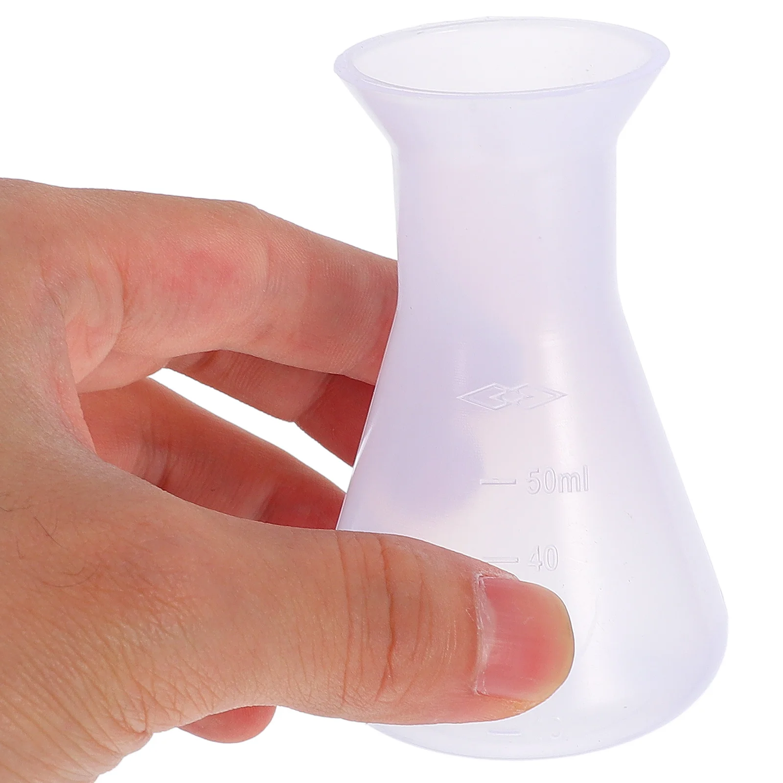 10 Pcs Plastic Flask Conical for Chemistry Major Experiment Supply Transparent Laboratory Professional Erlenmeyer Science