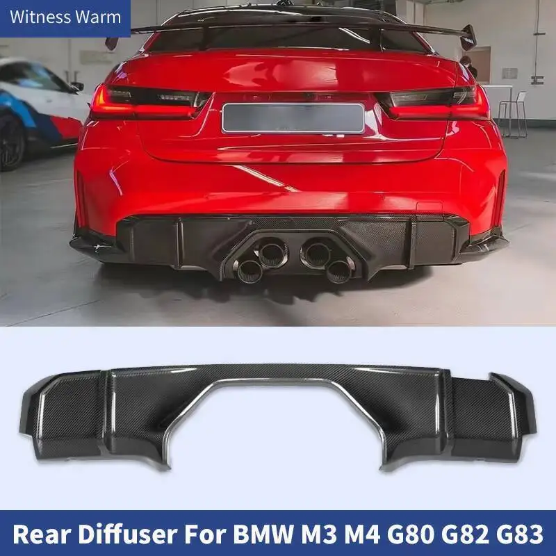 Diffuseur de pare-chocs arrière en carbone sec, séparateur de becquet de lèvre pour BMW M3 G80 M4 G82 G83 2021 UP
