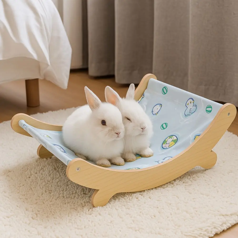 

Practical Breathable Pet Rocking Chair Washable Arc Shape Cat Sofa Bed Detachable Pet Cooling Mat Nest for Cats Puppy