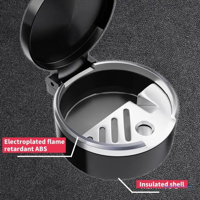 Car Ashtray with Lid Odor Resistant Cup holders ABS Truck Accessories