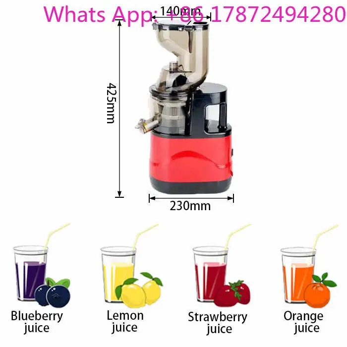 New Model Wide Mouth Slow Cold Press Juicer Electric Kitchen Accessories High Quality Easy Extraction