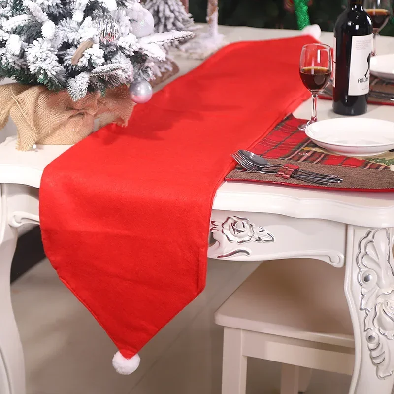 Christmas Table Runner Xmas Table Flag Cover  Navidad Natal Gifts Christmas Decor  New Year 2024 Tablecloth