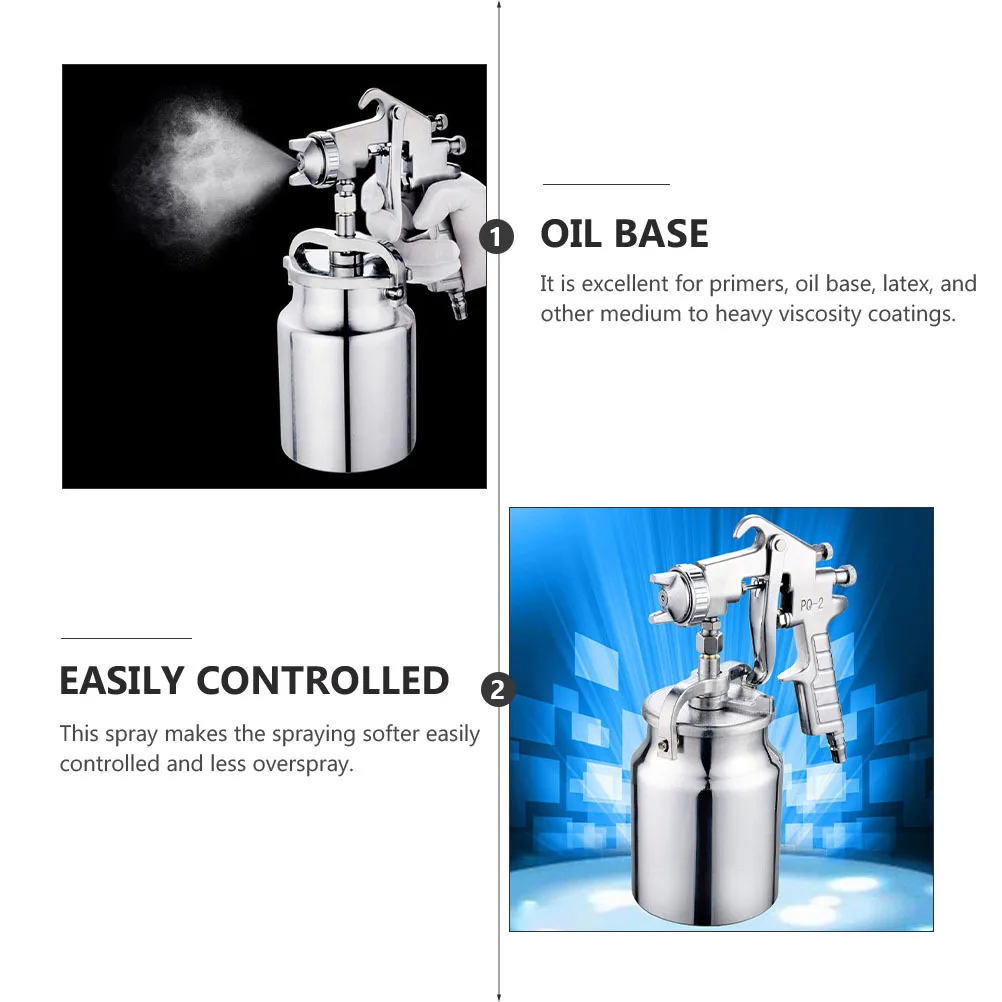 1Pcs High Pressure Metal Paint Sprayer Adjustable Flow Control Lacquers Clear Coat Systems Polyurethane