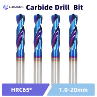 LOCO HRC65° Tungsten Carbide Drills Metal Drill Bits For Hard Metalworking CNC Lathe Steel Drilling Tool 0.5-20.0mm