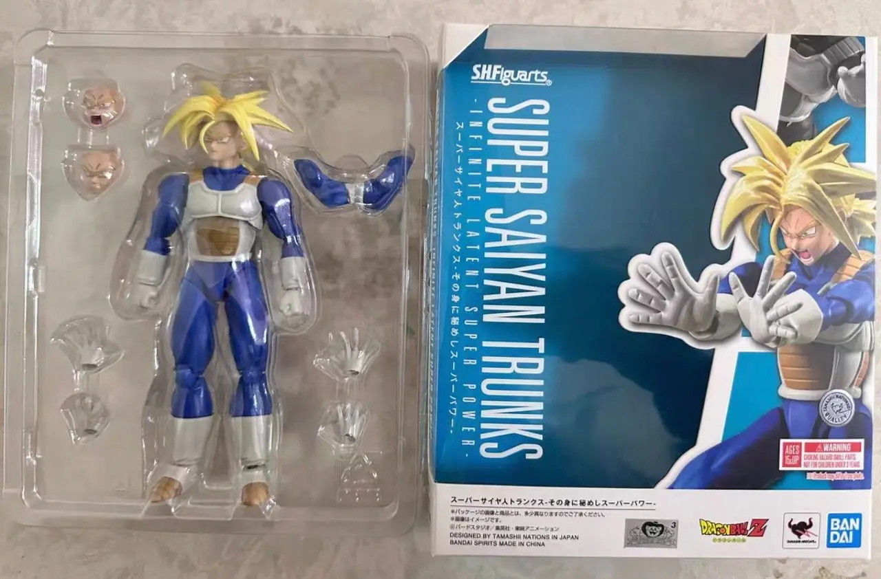 

Low Price in Stock BANDAI Original Box S.H.Figuarts DRAGON BALL SUPER SAIYAN TRUNKS SHF Action Figure Model Toy Gift for Kids
