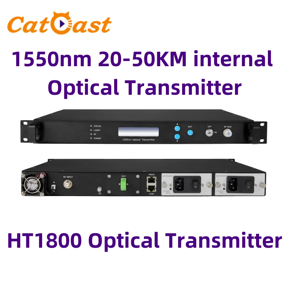 CATV Transmitter 1550nm 20-50KM internal Optical Transmitter For Long Distance Transmission