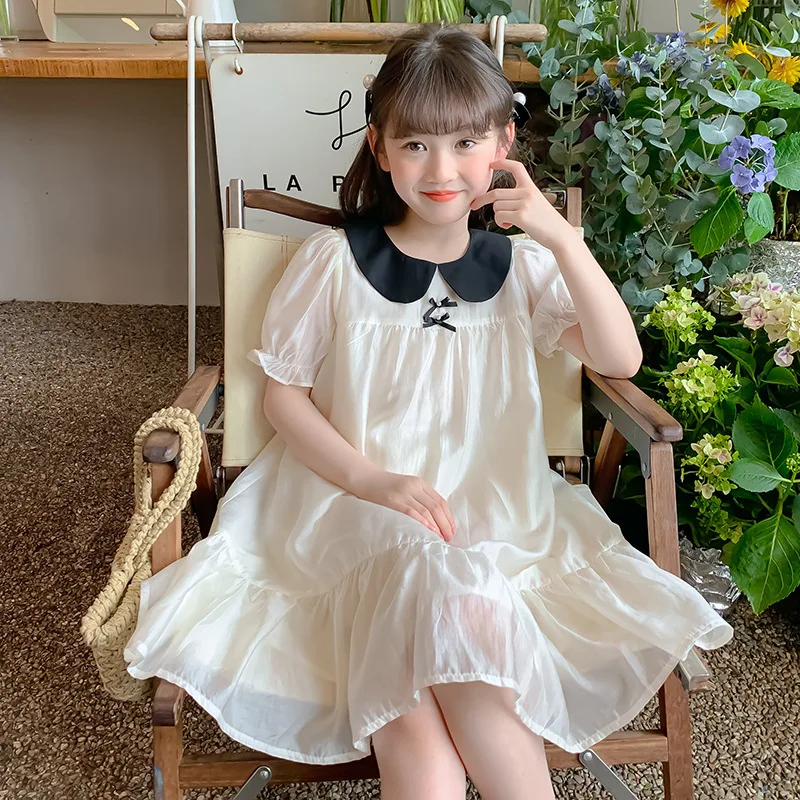 

Girls' Tencel Children's Stylish Dress, High-End Feeling, Summer Princess Dress For Little Girls