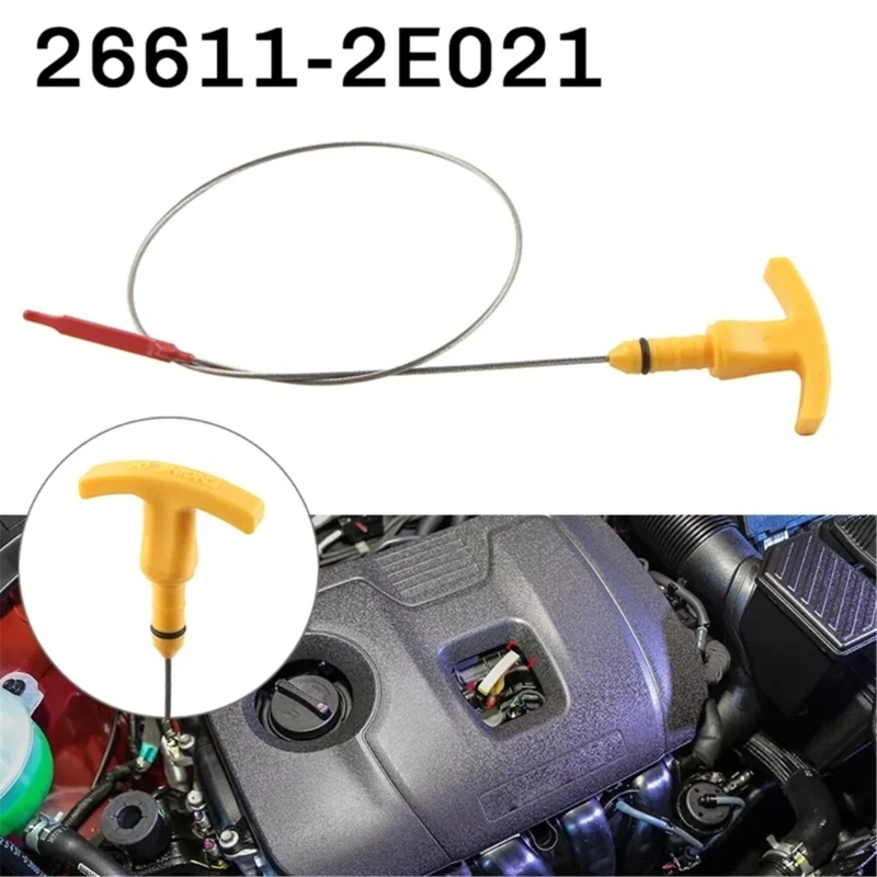 Car Engine Oil Dipstick for Vehicle 266112E021 26611-2E021 Accurate Measurement Oil Level Dipstick Maintenance Accessory