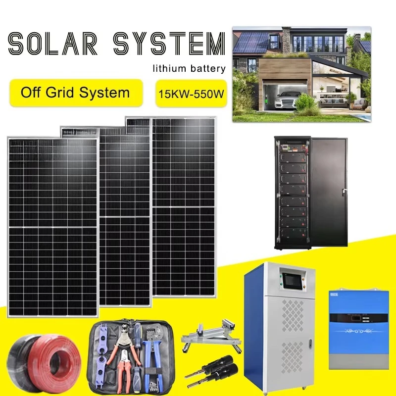 10KW 12KW النظام الشمسي خارج الشبكة لوحة طاقة شمسية منزلية مجموعة كاملة 15KW خارج الشبكة نظام الطاقة الشمسية #2