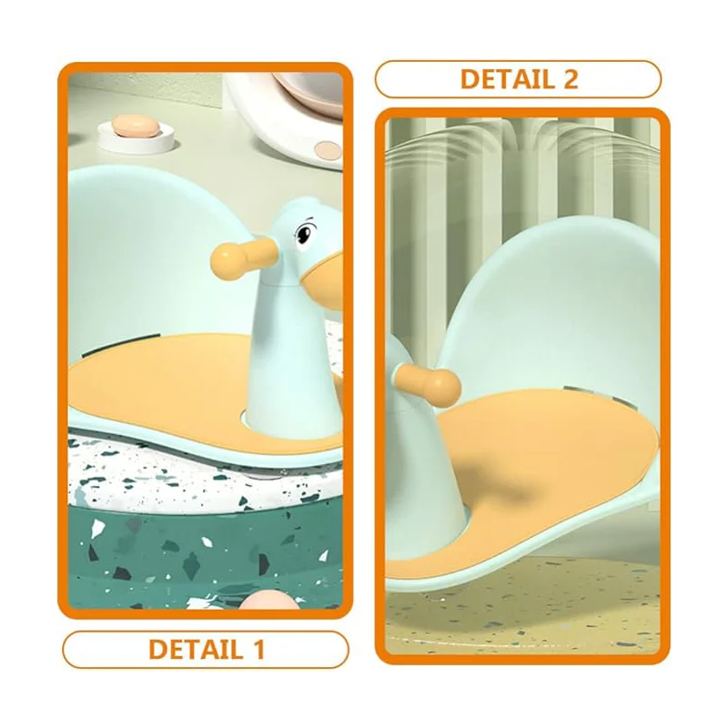 مقعد حمام الطفل مقعد حوض استحمام للرضع كرسي للاستحمام للأطفال حديثي الولادة مقعد استحمام لطيف غير قابل للانزلاق حصيرة ناعمة للأطفال من عمر 6 أشهر فما فوق #2