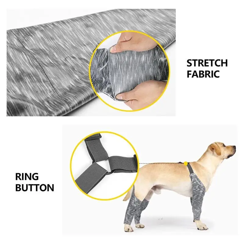 Dog Recovery Sleeves Dog Pants And Sleeves To Prevent Licking Adjustable Dog Support Brace Joint Wrap Bandages To Stop Licking