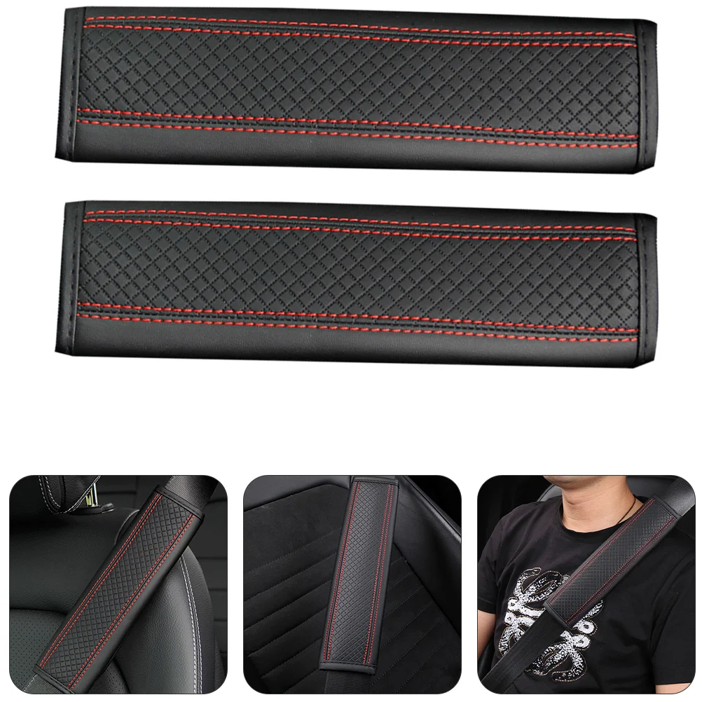 2 Pcs Seat Belt Shoulder Pads Car Safety Cover Supplies Cushion Accessory Protector