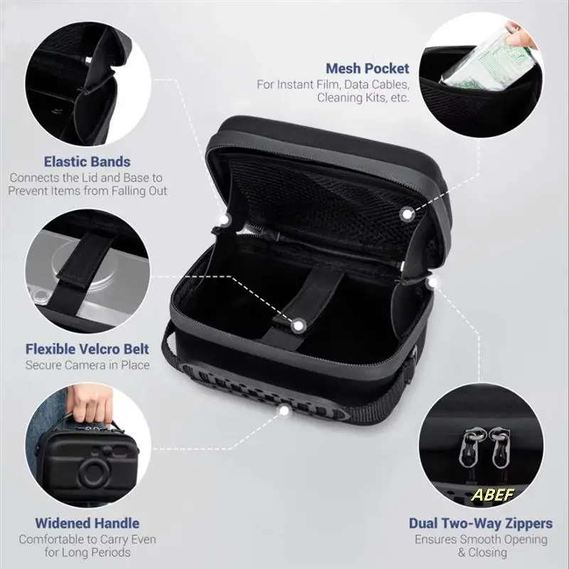 حقيبة سفر متينة للكاميرا لـ Fuji Instax Mini EVO، Sony A6700، نماذج Canon أكثر مثالية للمصورين
